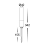 Spike light Akril 24V LED 3W BLK